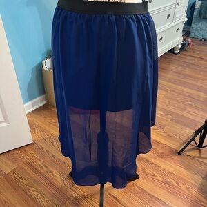 Charlotte Russe Navy High-Low Skirt